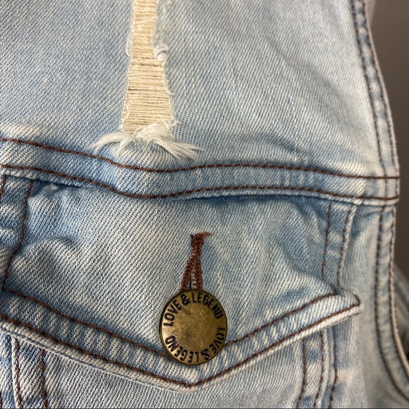 LOVE & LEGENDS Sleeveless Denim Jacket Size 14 - Picture 8 of 12